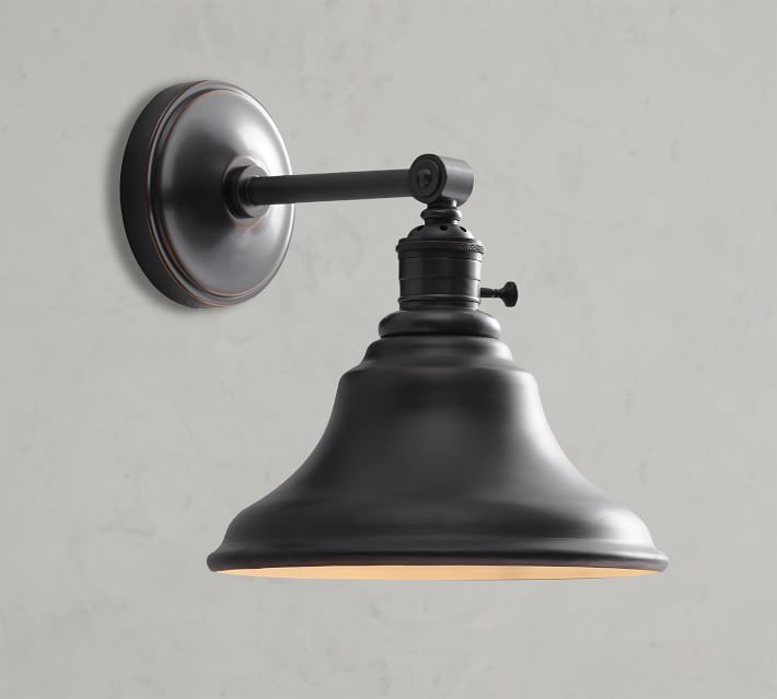 PB经典直臂壁灯 - 弯曲的金属贝尔