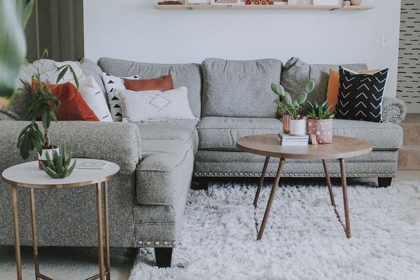 客厅地毯想法灰色