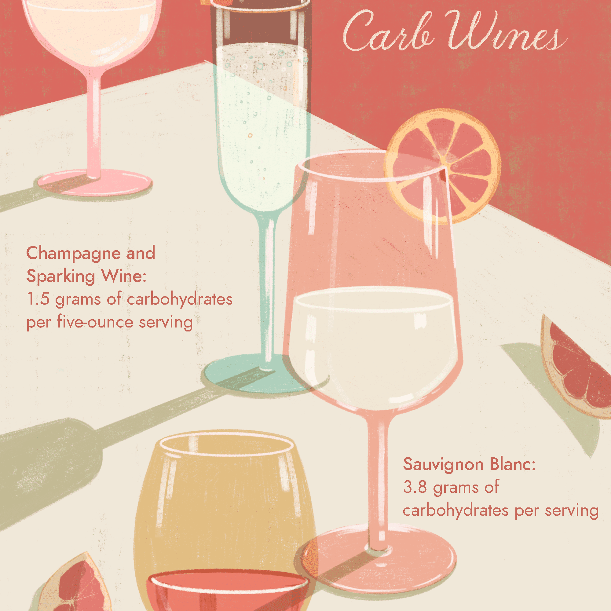 四个最低碳水化合物葡萄酒