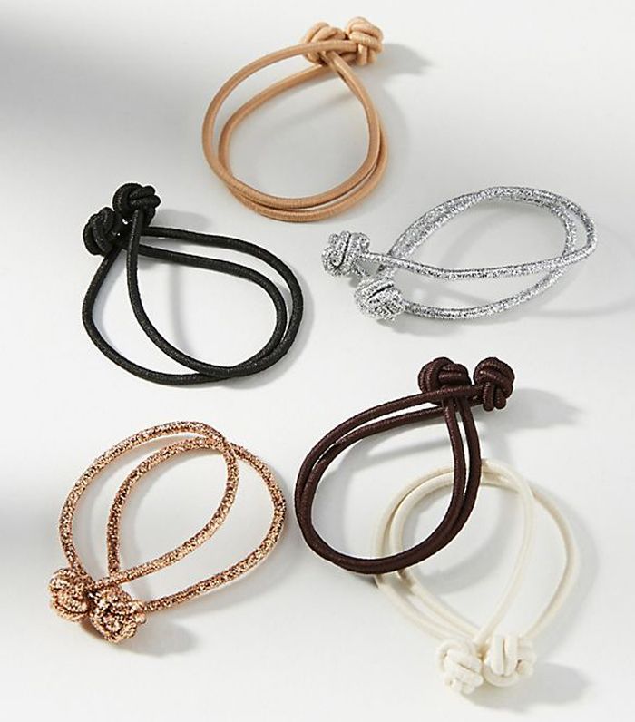 打结的头发领带套装