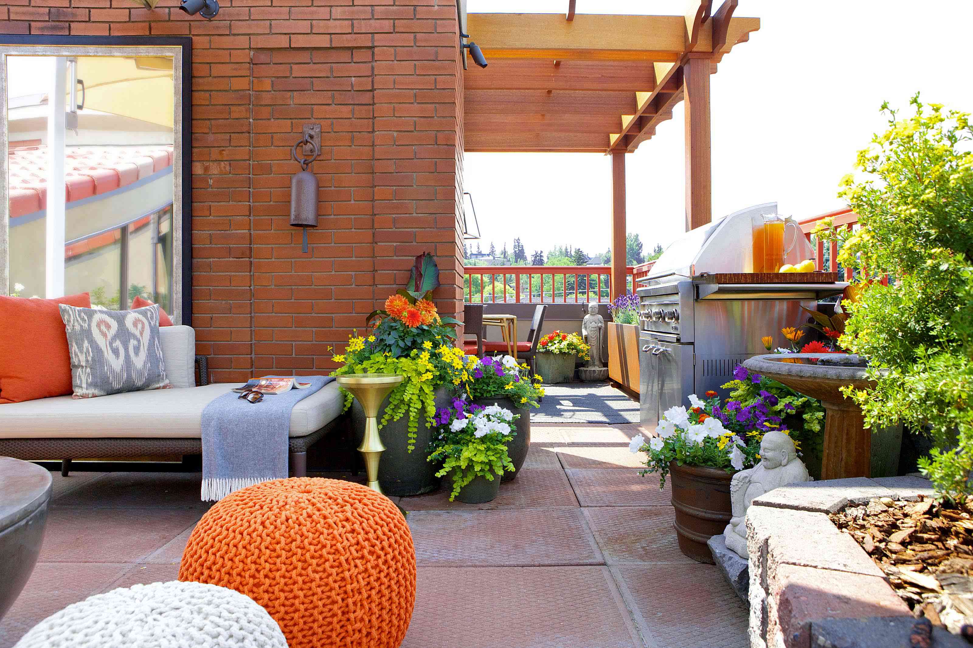 烧烤泳池装饰的想法