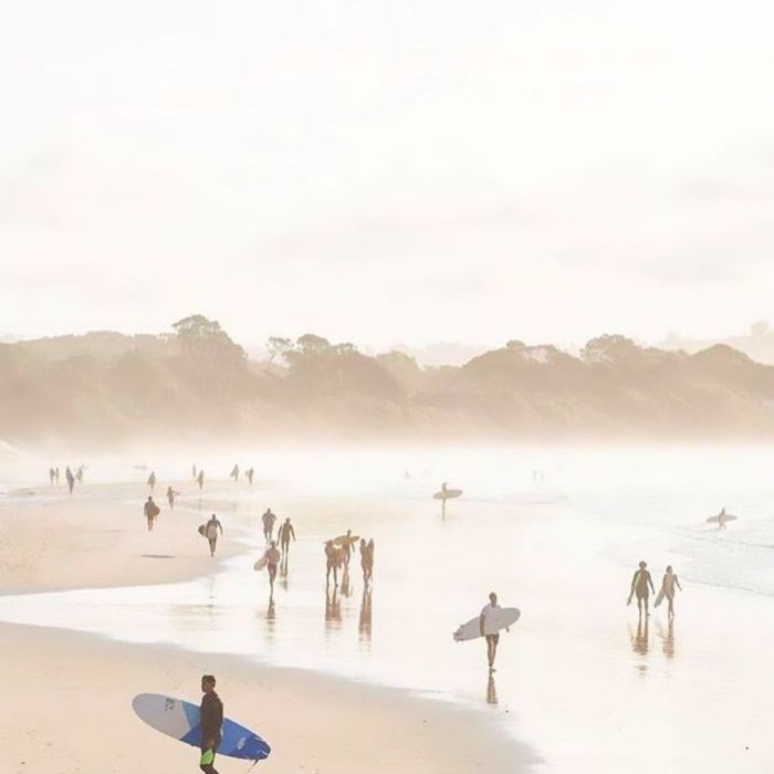 蒙托克海滩上的冲浪者