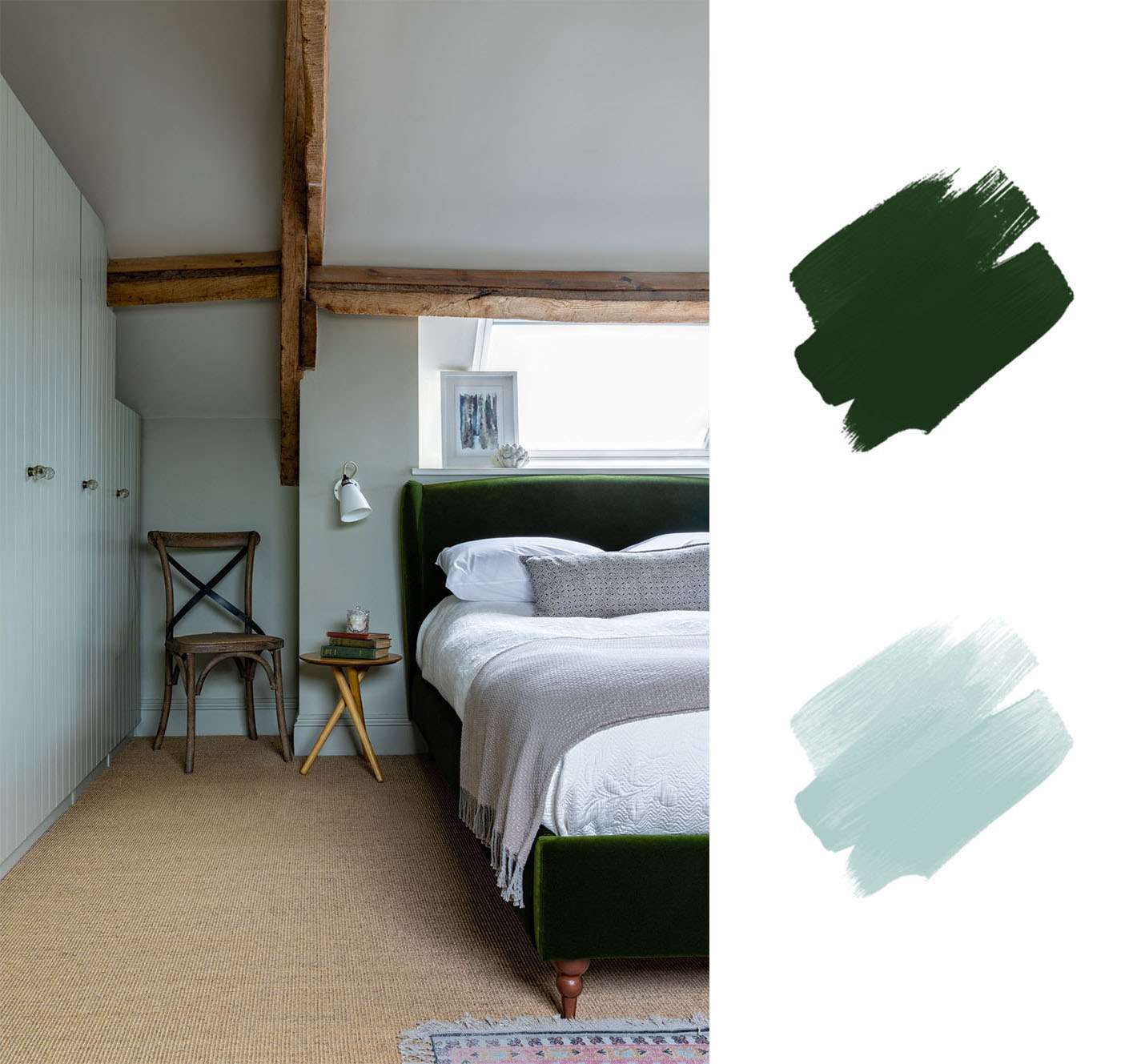 最佳室内颜色方案 - 翡翠绿色和浅蓝色“class=