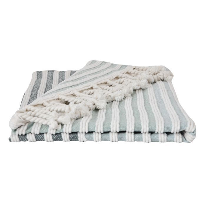 蜜蜂柳家条纹毛毯在海军