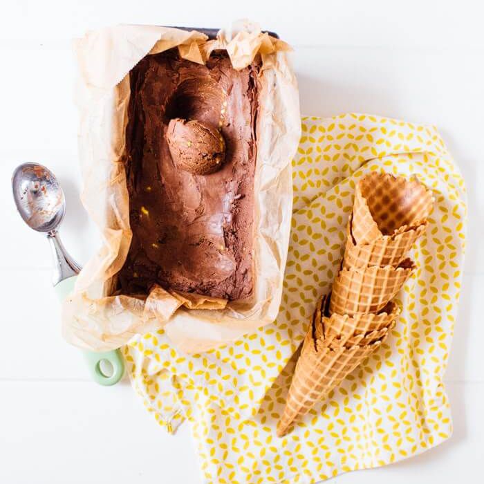 不含乳制品的素食冰淇淋