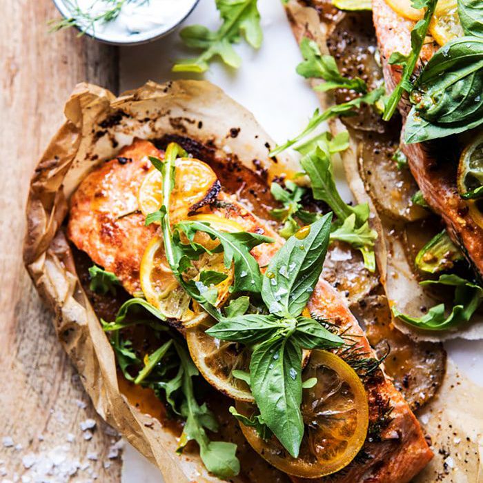 健康烤鲑鱼食谱