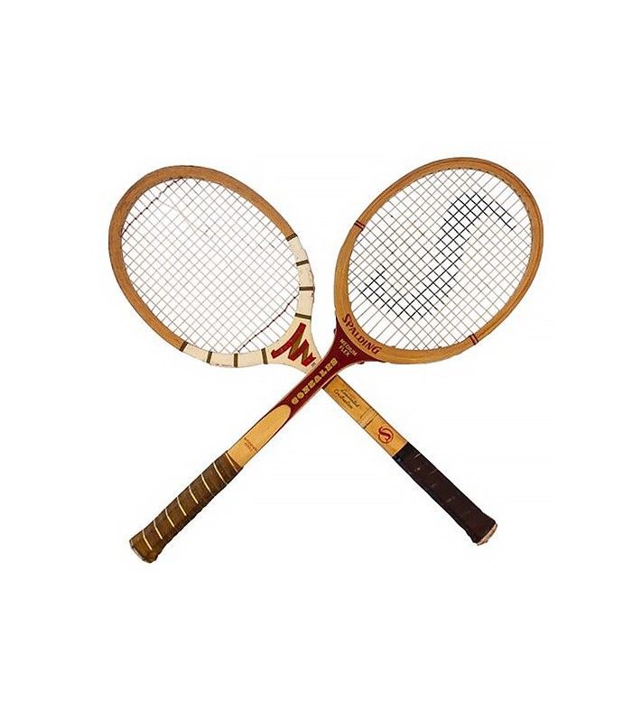 Chairish复古木羽毛球拍，一对