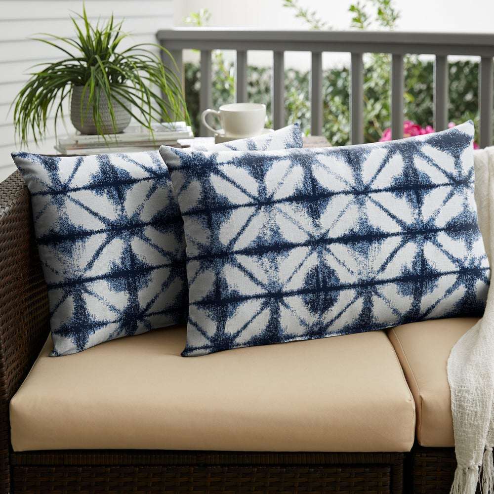 shibori风格的户外枕头