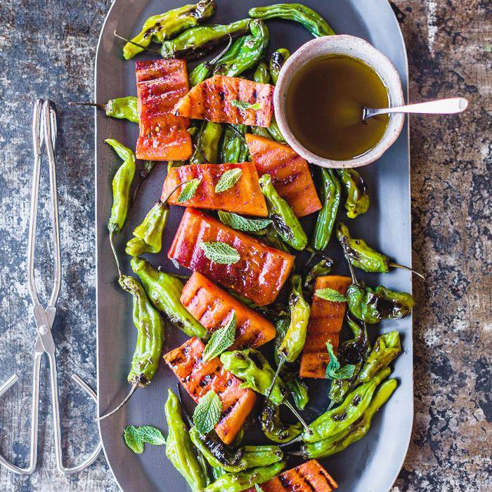 烤西瓜辣椒沙拉