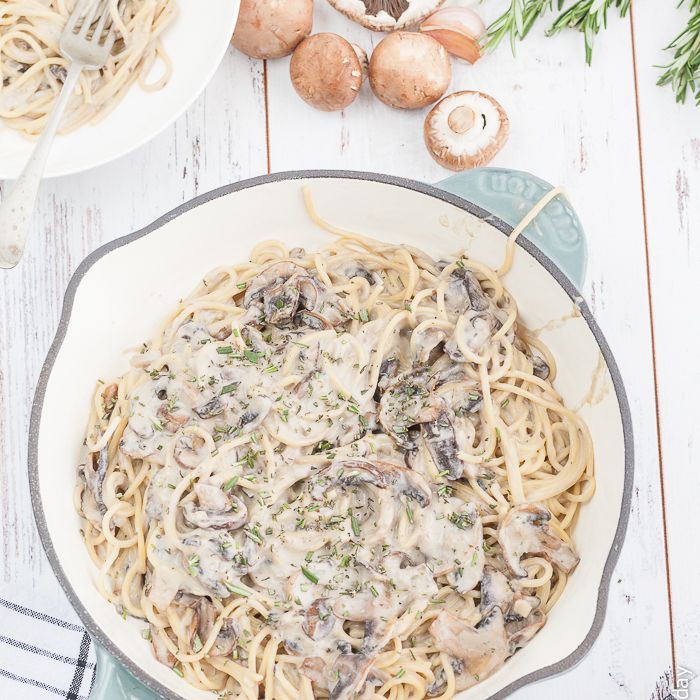 素食一锅奶油蘑菇通心粉