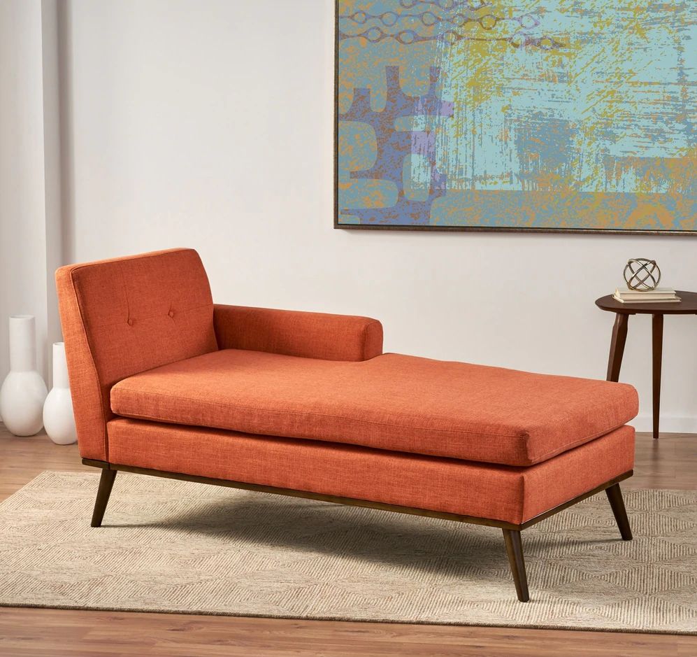 Stormi Mid-Century现代簇绒躺椅由Christopher Knight Home