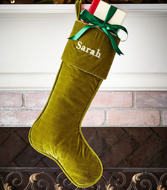 D.史蒂文斯天鹅绒个性化的圣诞袜