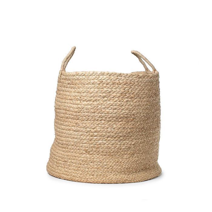 琥珀色的室内设计，编织地板篮