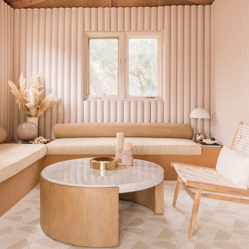 全中性木客厅。