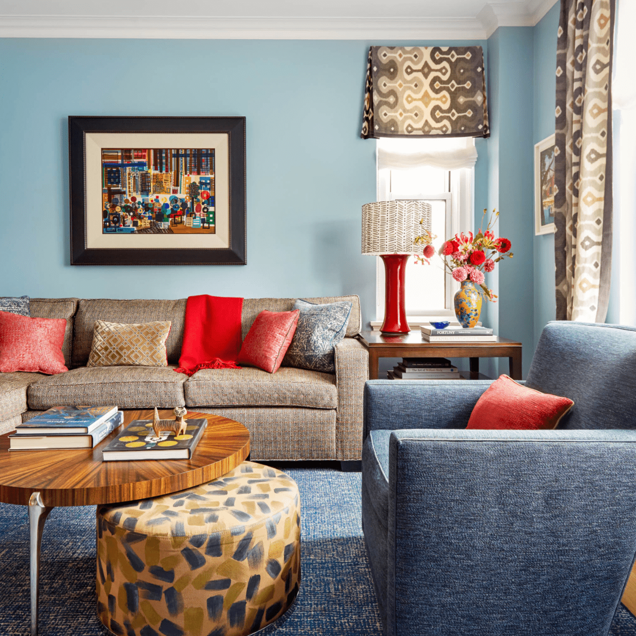 蓝色的客厅，罂粟色的口音。