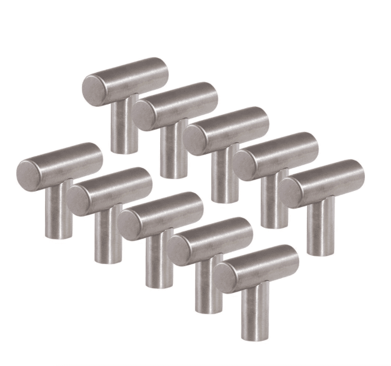 T-Live不锈钢橱柜旋钮，包装10