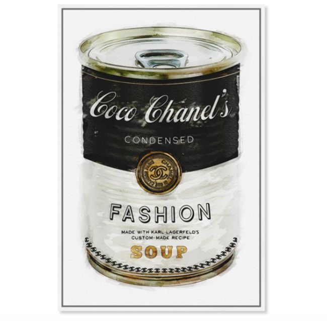 可可香奈儿坎贝尔汤时尚印花