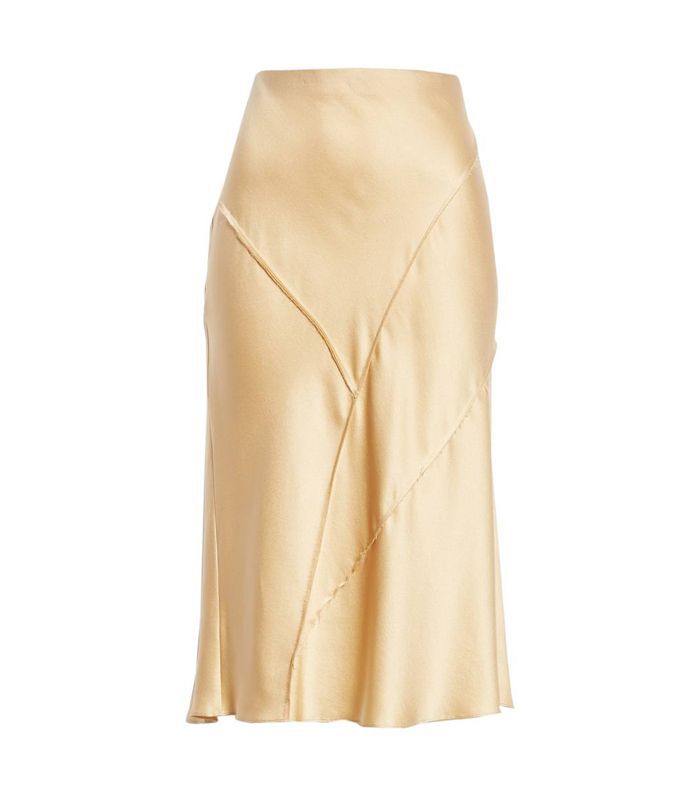 文斯生边斜纹丝裙