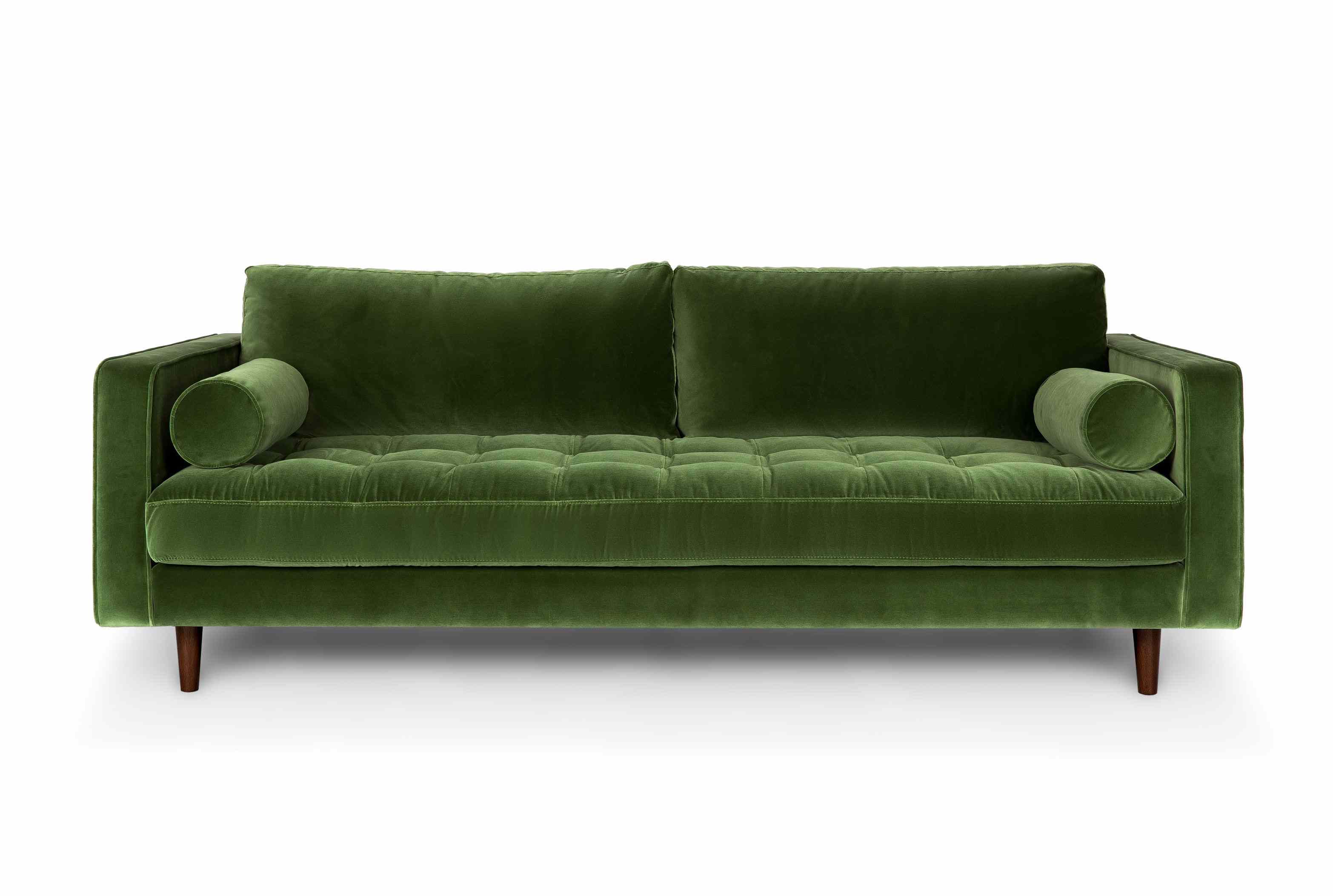 绿色天鹅绒沙发