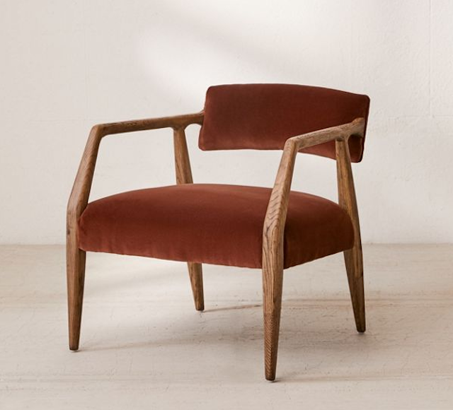 都市服装店伊迪丝丝绒扶手椅