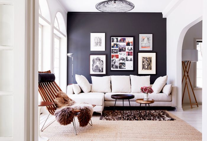 简单的客厅想法 - 分层地毯