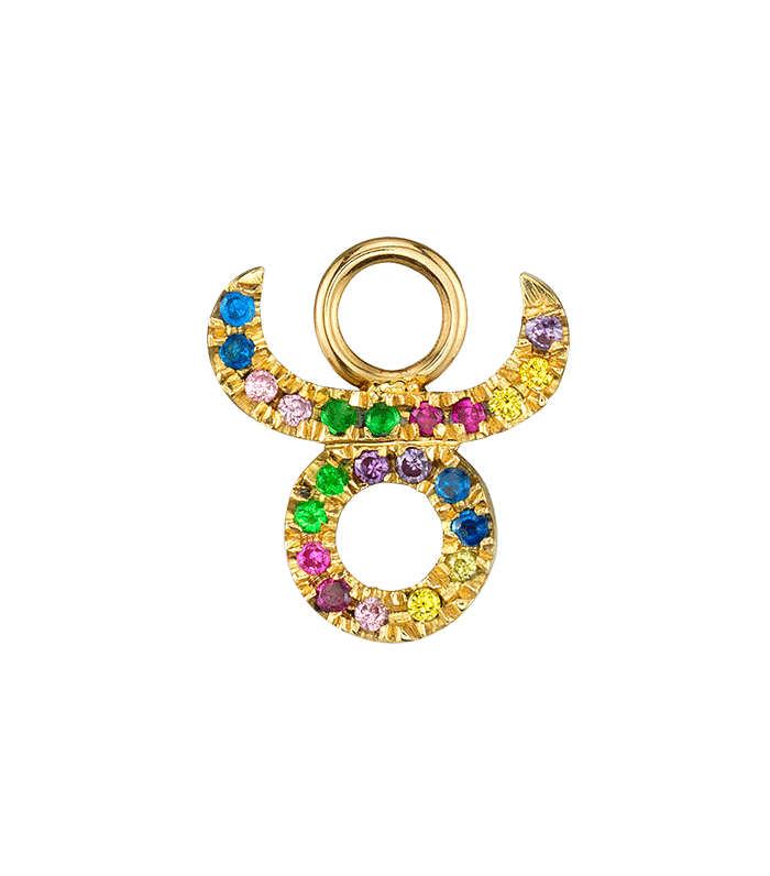 最后一行彩虹生肖圈吊饰金牛座