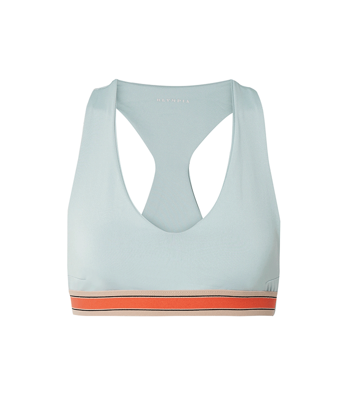 奥林匹亚运动服密涅瓦弹力汗布运动Bra“class=