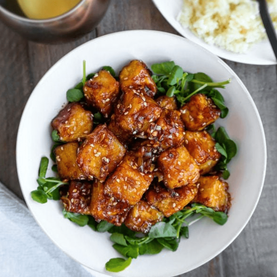 香辣蜂蜜芝麻豆腐