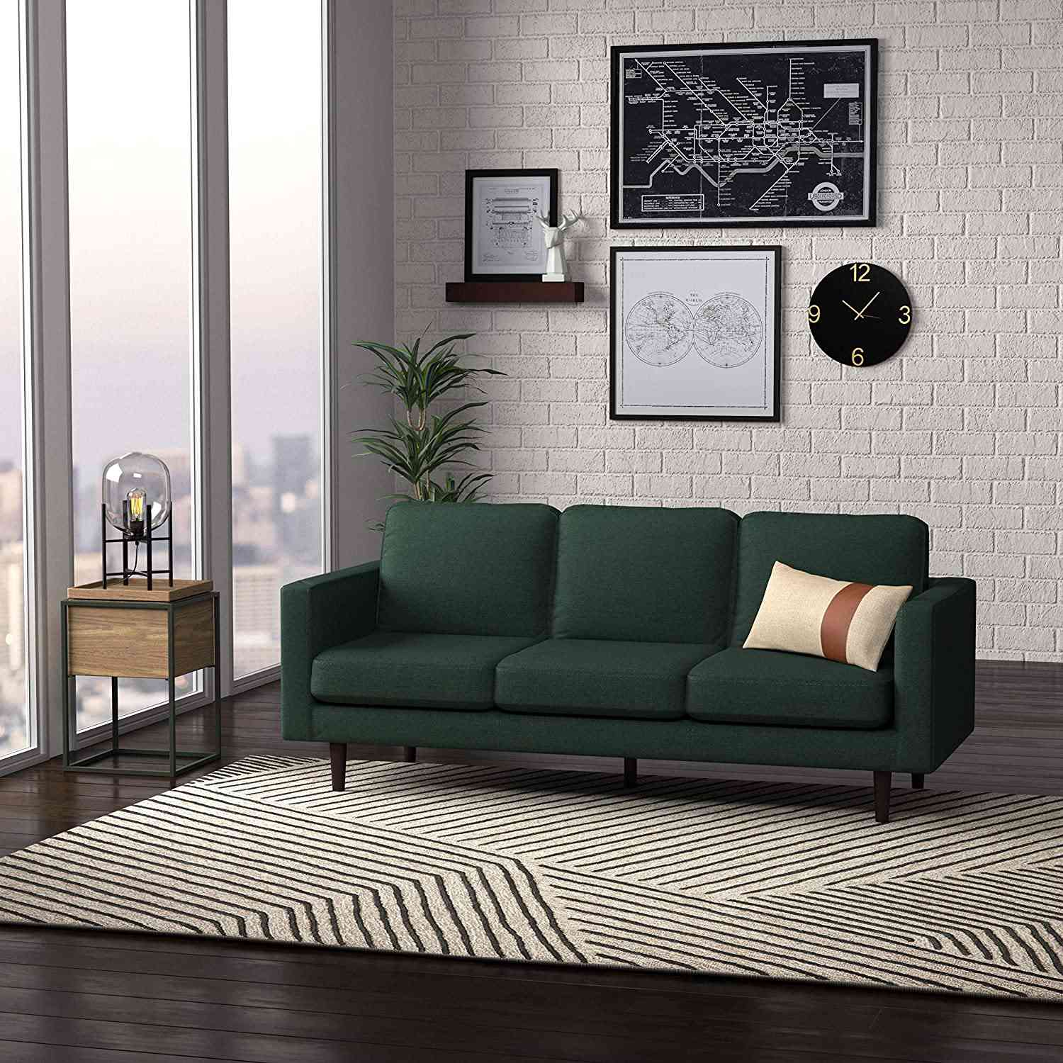 亚马逊品牌 - 铆钉围绕现代软体沙发沙发“class=