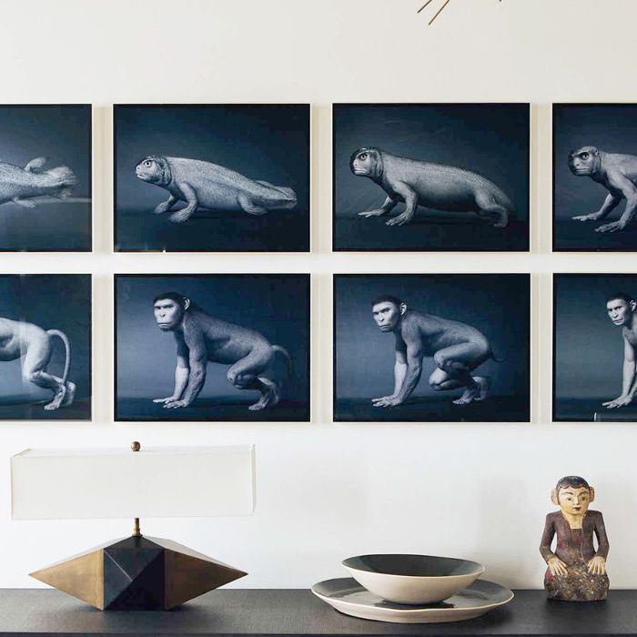 画廊墙壁作为饭厅的装饰