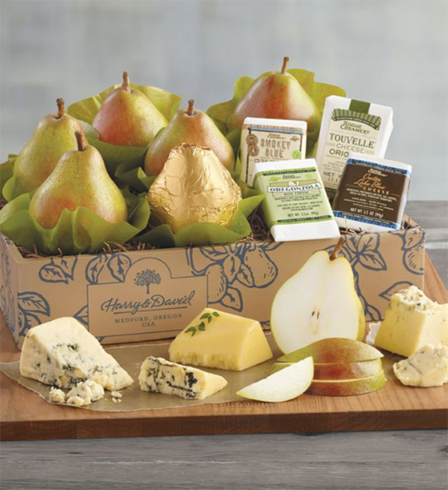 包梨和奶酪品种的礼盒