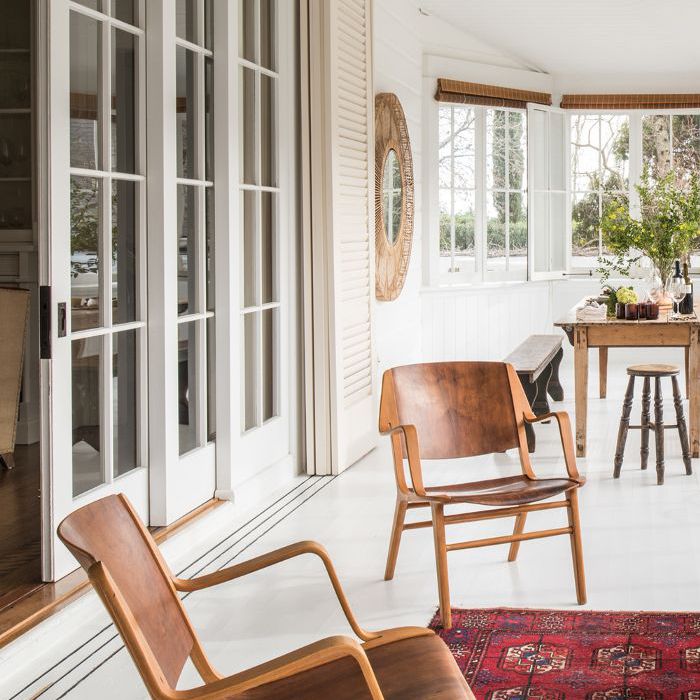 带法式门的露台