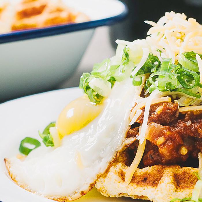 什么配辣椒-玉米面包华夫饼