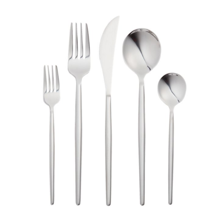 CB2 20件细高跟鞋闪亮银餐具