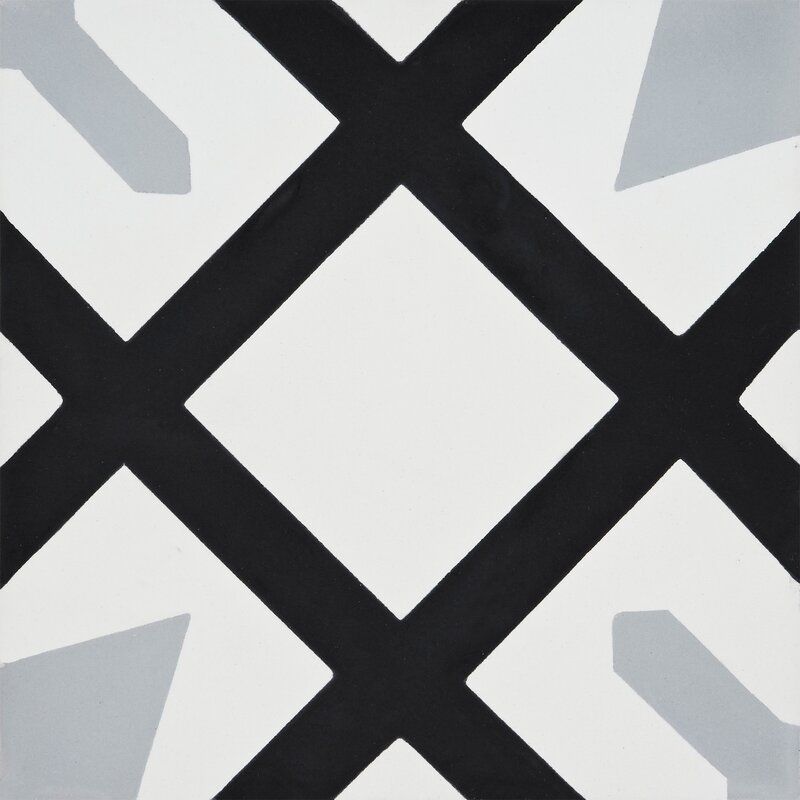 黑色，白色和灰色印刷瓷砖