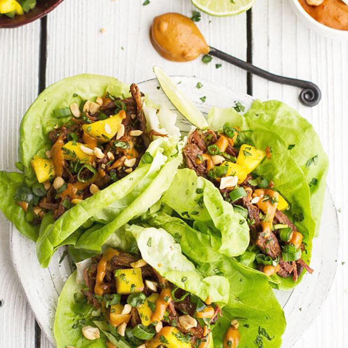 慢炖咖喱泰式排骨生菜杯