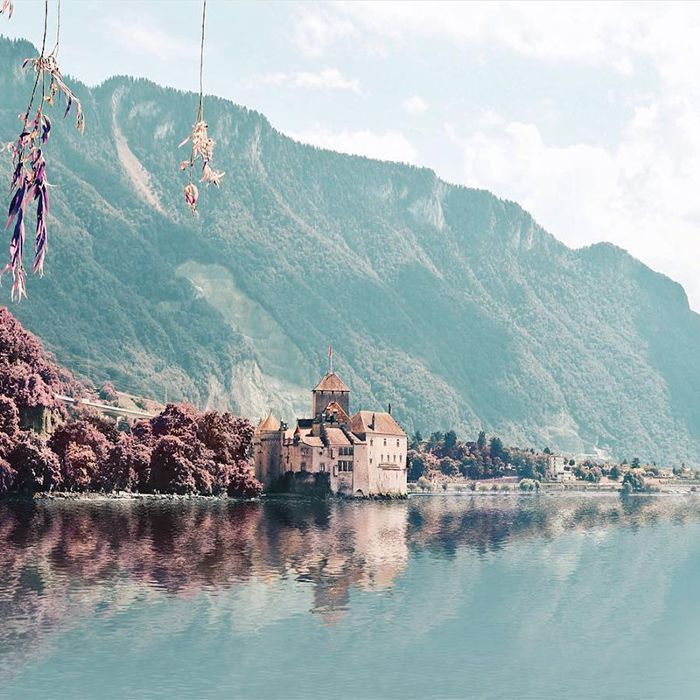 瑞士的湖滨大别墅