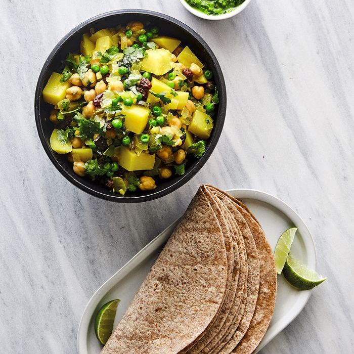 鹰嘴豆咖喱卷饼