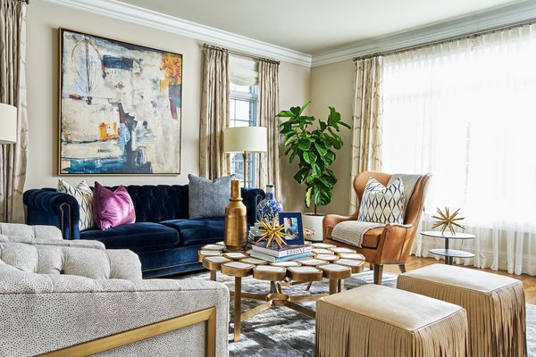 一周的改造 -  Tiffany Brooks Glam Living Room改造