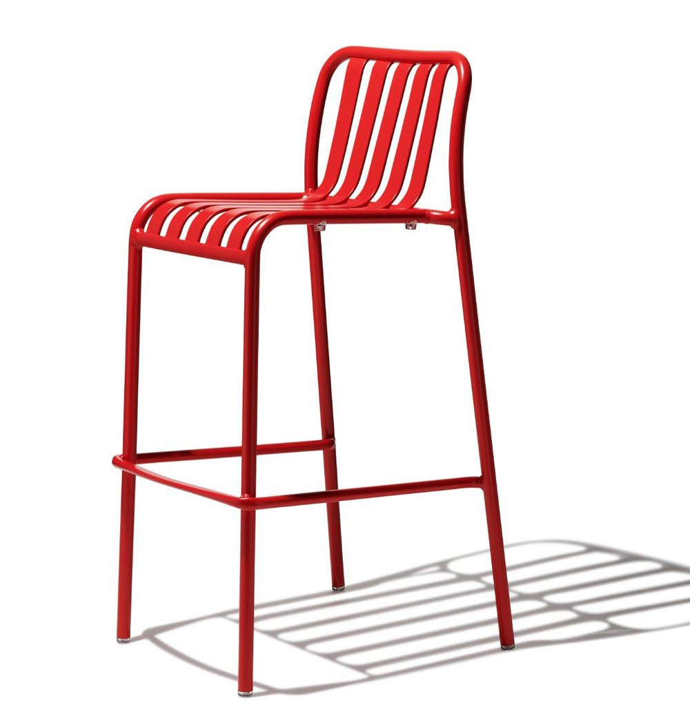 西部工业公司的红色吧台椅