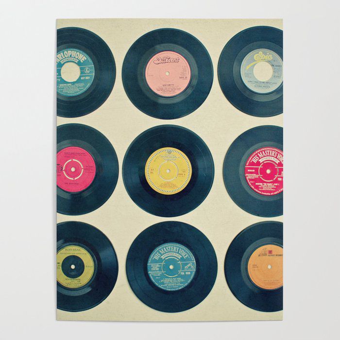 复古记录打印艺术墙