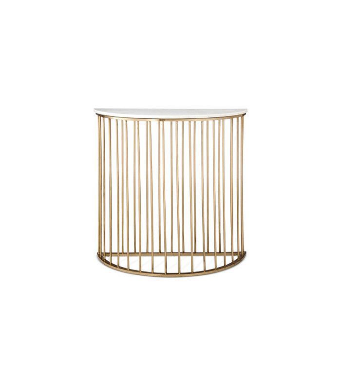 Nate Berkus为目标大理石和金色控制台表