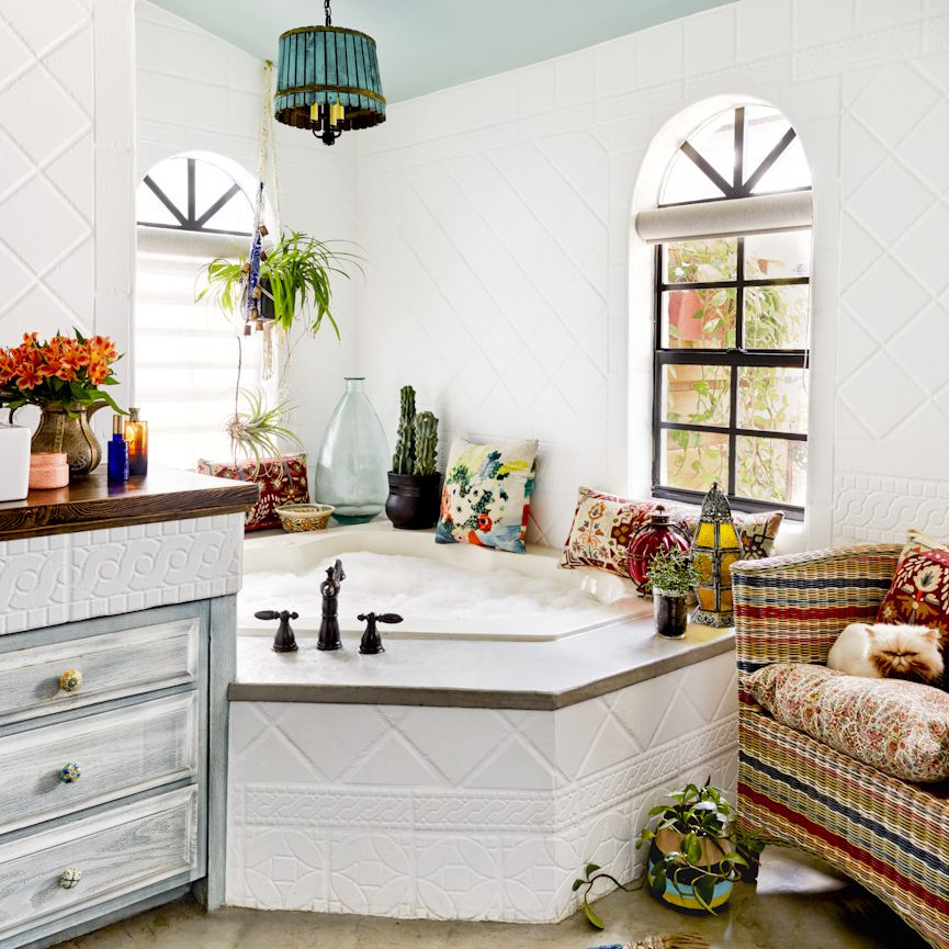 波西米亚风格的浴室