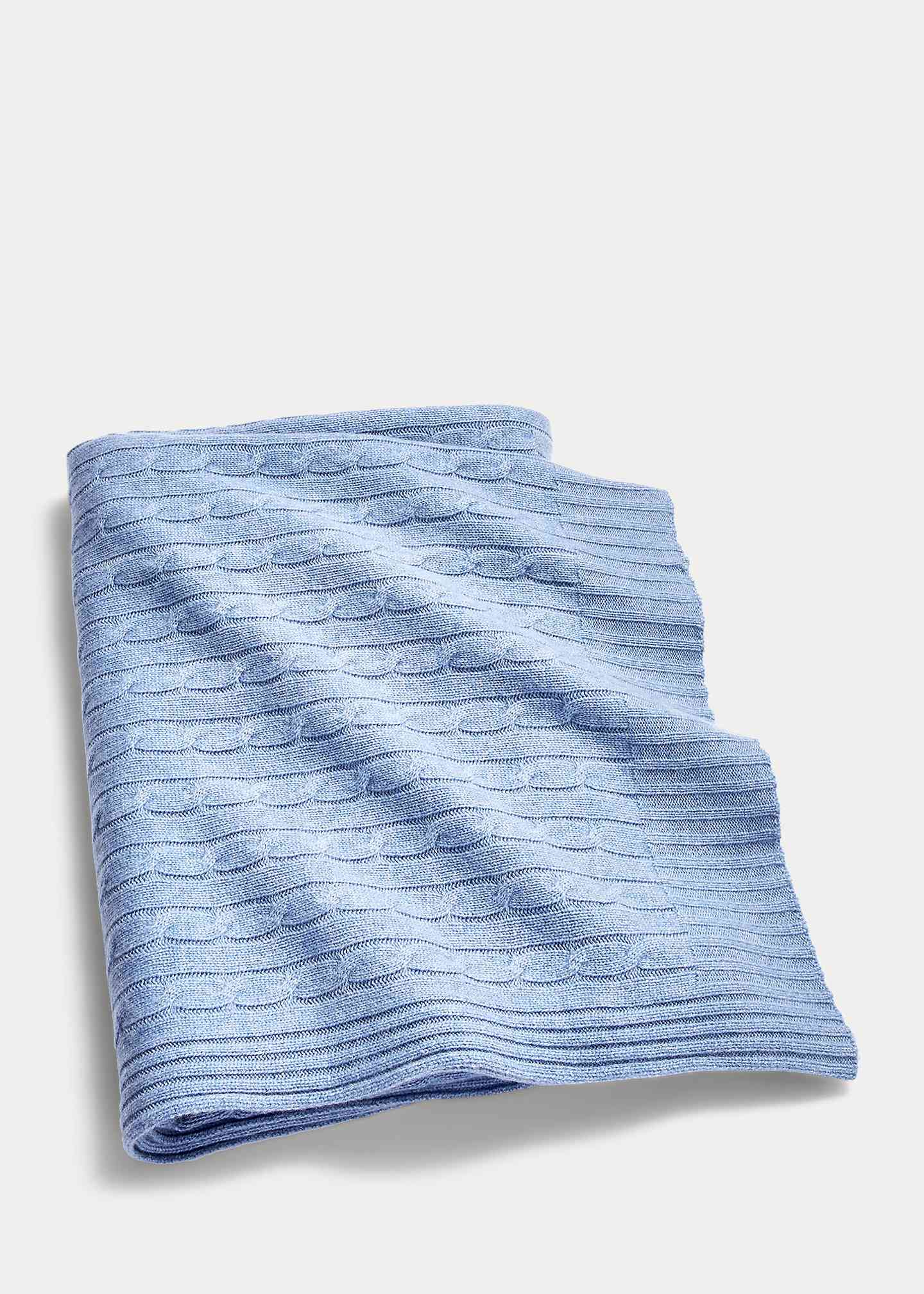 拉夫劳伦电缆开司米毛毯