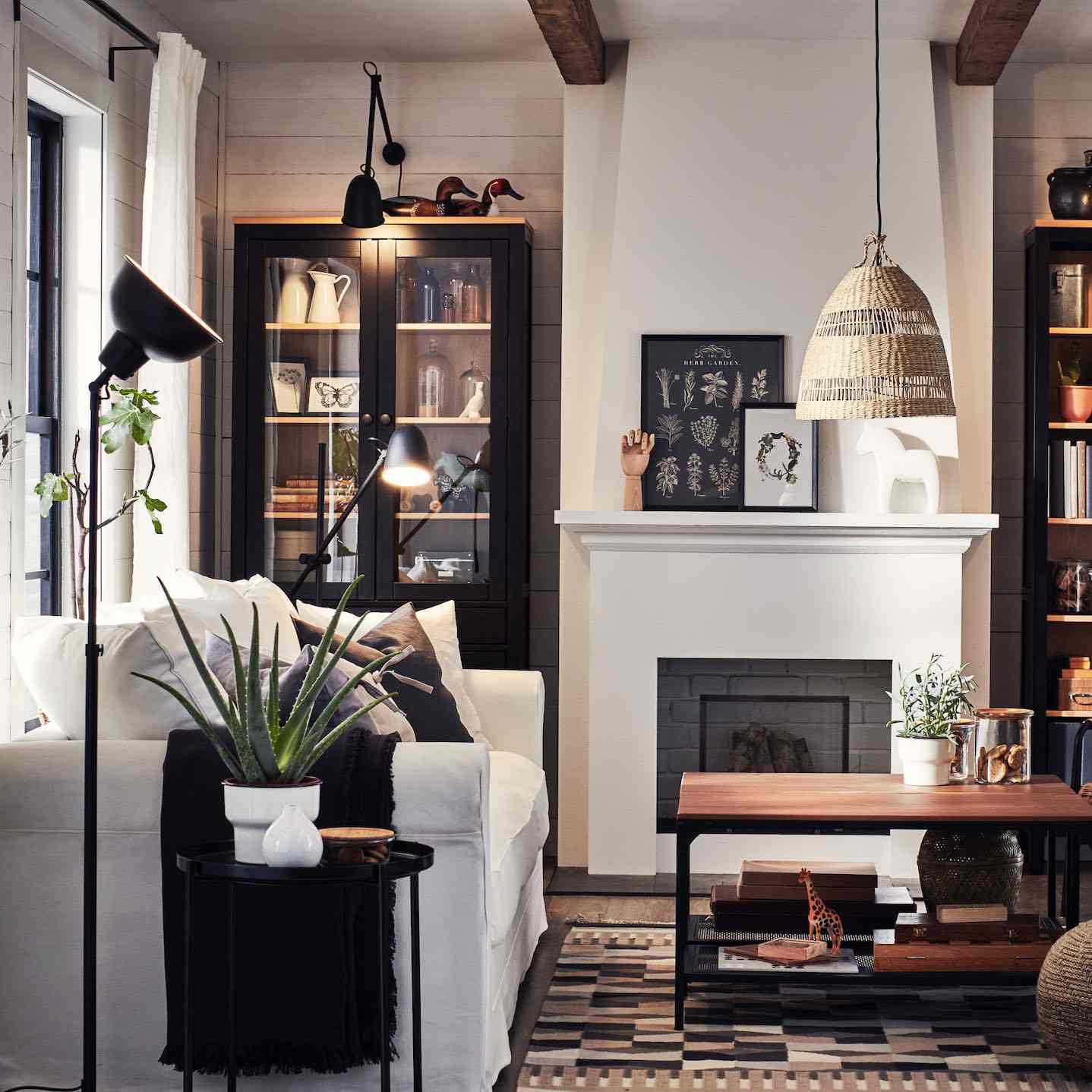 宜家客厅与植物。