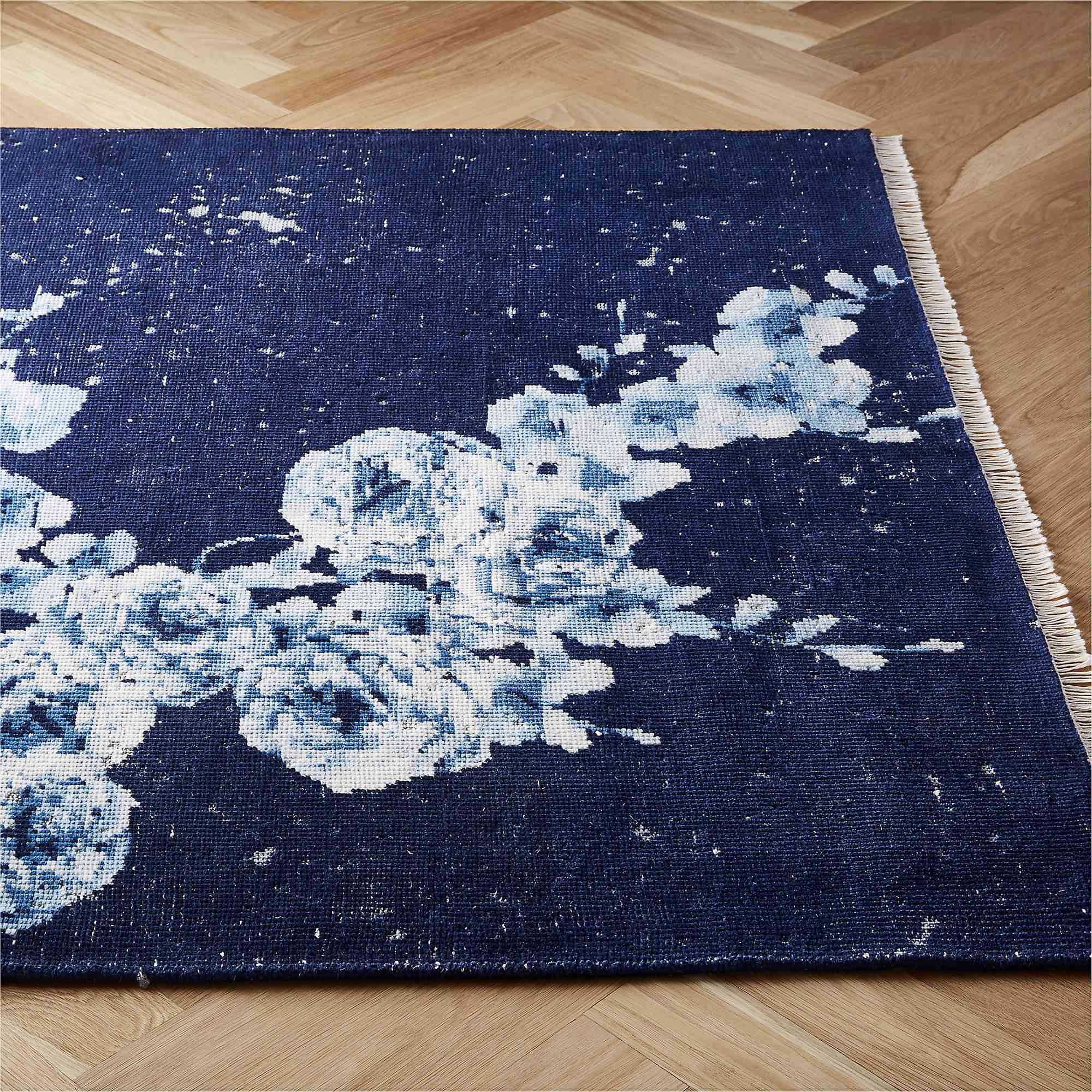 凯普莱特蓝花手结地毯