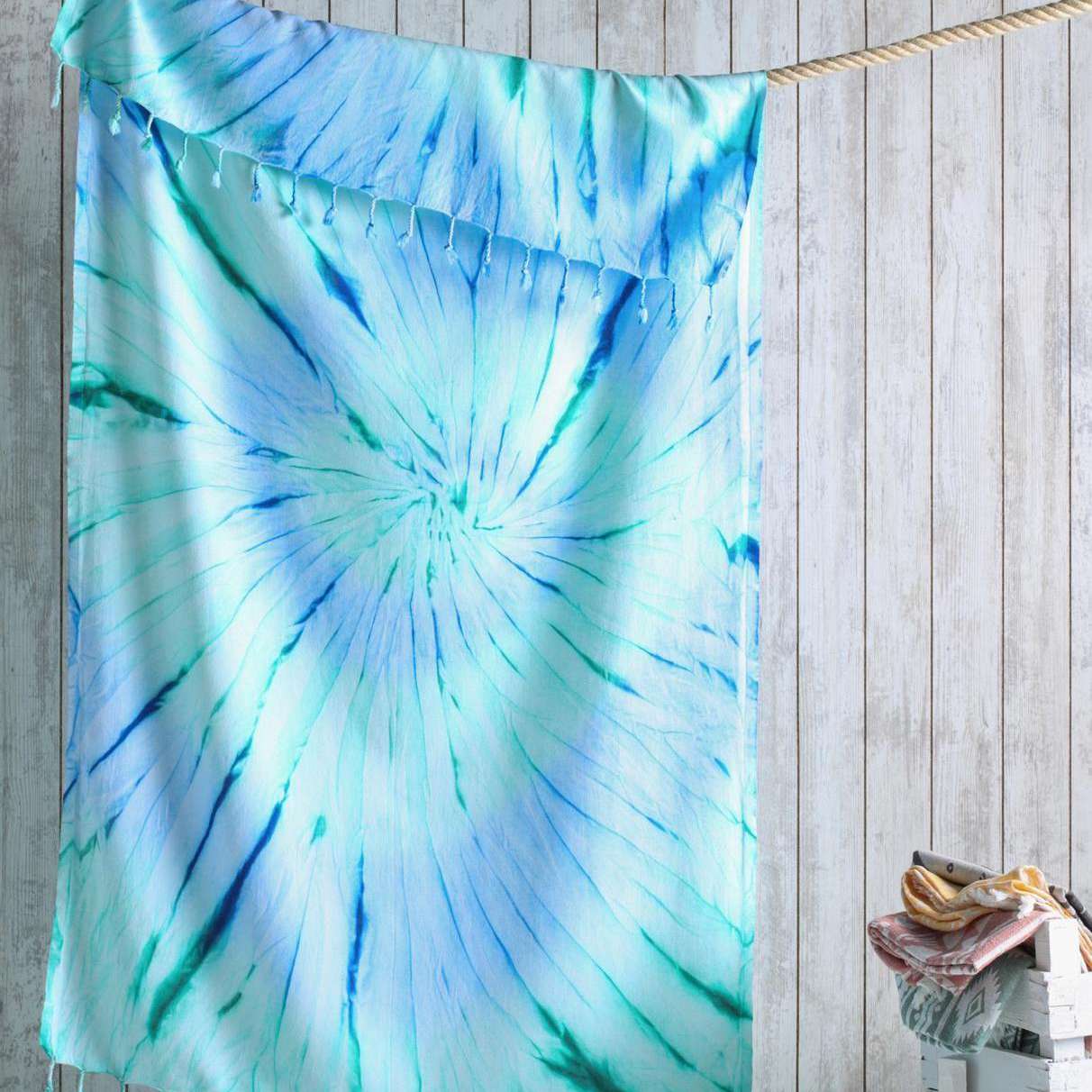 Kikoya毛巾扎染土耳其Peshtemal毛巾