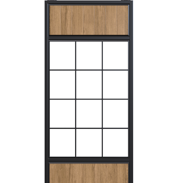 两扇木制落地滑动谷仓门