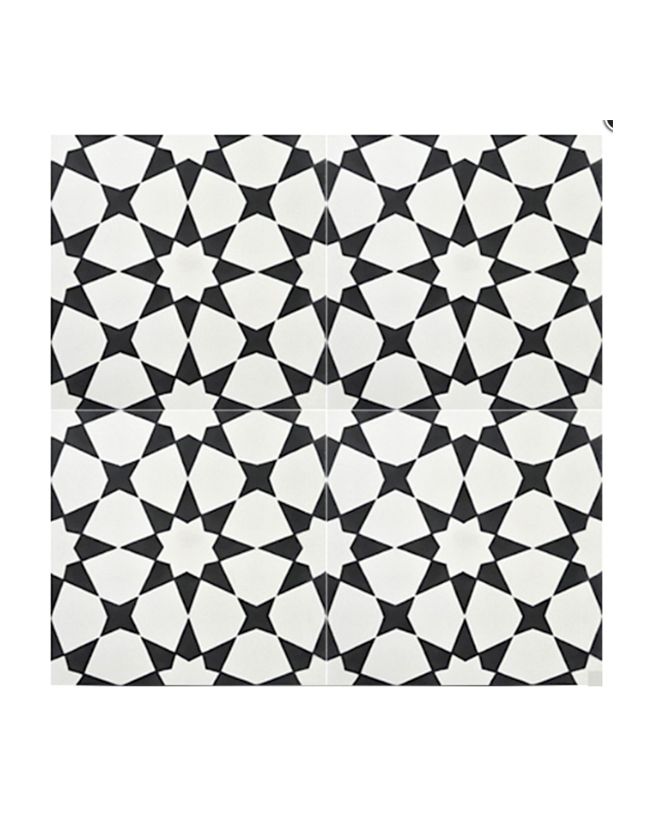 黑色和白色的几何地砖