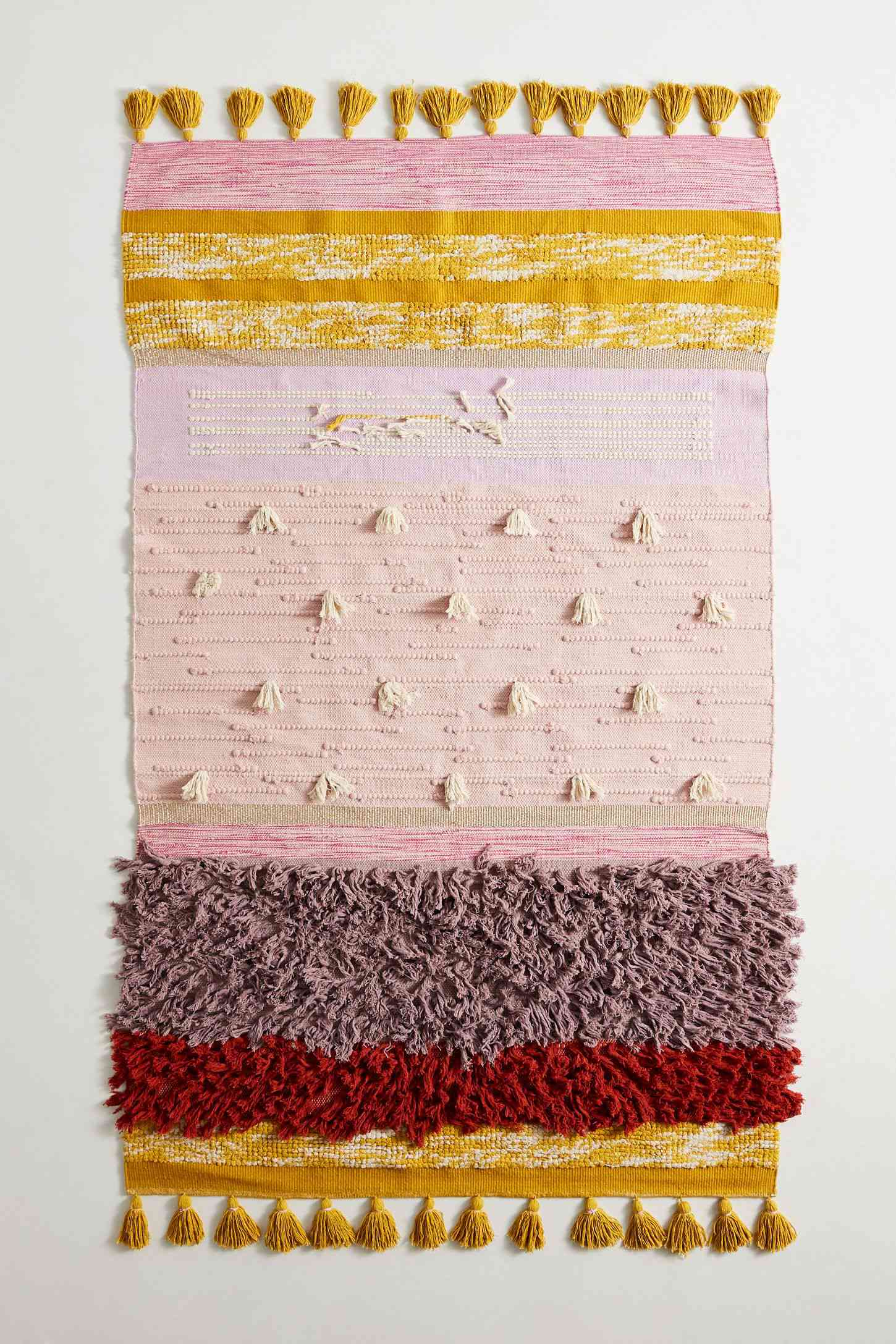 纹理条纹Flatweave地毯